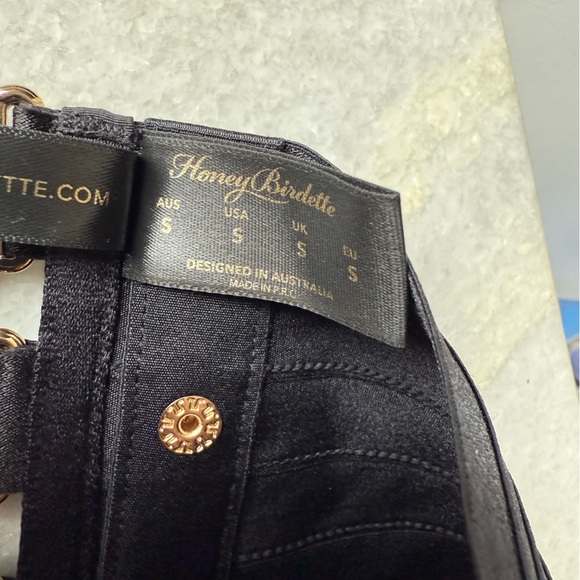 Honey Birdette Roneet full set bra panties and suspenders 34D / S - Picture 4 of 9